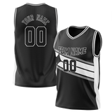 Custom Team Design Black & White Colors Design Sports Basketball Jersey BS00BN070102