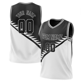 Custom Team Design Black & White Colors Design Sports Basketball Jersey BS00BN080102