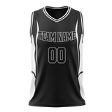 Custom Team Design Black & White Colors Design Sports Basketball Jersey BS00BN100102