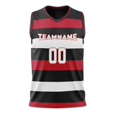 Custom Team Design Black & Red Colors Design Sports Basketball Jersey BS00CB040109