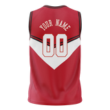 Custom Team Design Red & White Colors Design Sports Basketball Jersey BS00CB060902