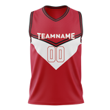 Custom Team Design Red & White Colors Design Sports Basketball Jersey BS00CB060902