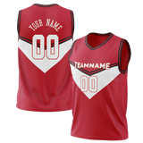 Custom Team Design Red & White Colors Design Sports Basketball Jersey BS00CB060902