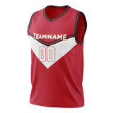 Custom Team Design Red & White Colors Design Sports Basketball Jersey BS00CB060902