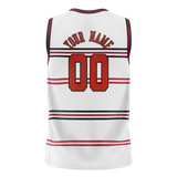 Custom Team Design White & Red Colors Design Sports Basketball Jersey BS00CB100209