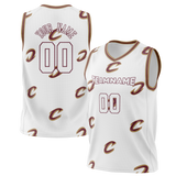 Custom Team Design White & Maroon Colors Design Sports Basketball Jersey BS00CC010208