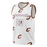 Custom Team Design White & Maroon Colors Design Sports Basketball Jersey BS00CC010208