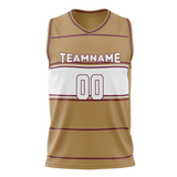 Custom Team Design Cream & White Colors Design Sports Basketball Jersey BS00CC040502