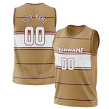 Custom Team Design Cream & White Colors Design Sports Basketball Jersey BS00CC040502