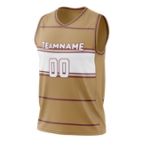 Custom Team Design Cream & White Colors Design Sports Basketball Jersey BS00CC040502