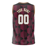 Custom Team Design Maroon & Black Colors Design Sports Basketball Jersey BS00CC050801