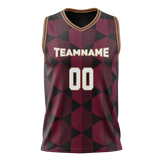 Custom Team Design Maroon & Black Colors Design Sports Basketball Jersey BS00CC050801