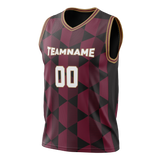 Custom Team Design Maroon & Black Colors Design Sports Basketball Jersey BS00CC050801