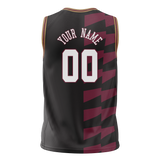 Custom Team Design Maroon & Black Colors Design Sports Basketball Jersey BS00CC060801