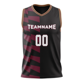 Custom Team Design Maroon & Black Colors Design Sports Basketball Jersey BS00CC060801