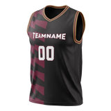 Custom Team Design Maroon & Black Colors Design Sports Basketball Jersey BS00CC060801