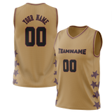 Custom Team Design Cream & Light Purple Colors Design Sports Basketball Jersey