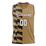 Custom Team Design Cream & Black Colors Design Sports Basketball Jersey BS00CC090501