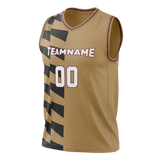 Custom Team Design Cream & Black Colors Design Sports Basketball Jersey BS00CC090501