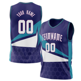 Custom Team Design Purple & Royal Blue Colors Design Sports Basketball Jersey