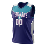 Custom Team Design Purple & Royal Blue Colors Design Sports Basketball Jersey BS00CH072319