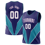 Custom Team Design Purple & Royal Blue Colors Design Sports Basketball Jersey BS00CH082319