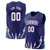 Custom Team Design Purple & White Colors Design Sports Basketball Jersey