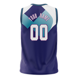 Custom Team Design Purple & Royal Blue Colors Design Sports Basketball Jersey BS00CH102319