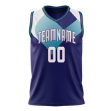 Custom Team Design Purple & Royal Blue Colors Design Sports Basketball Jersey BS00CH102319