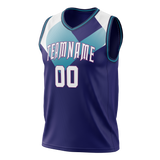 Custom Team Design Purple & Royal Blue Colors Design Sports Basketball Jersey BS00CH102319