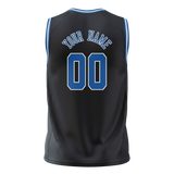 Custom Team Design Black & Royal Blue Colors Design Sports Basketball Jersey BS00DM030119