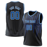 Custom Team Design Black & Royal Blue Colors Design Sports Basketball Jersey BS00DM030119