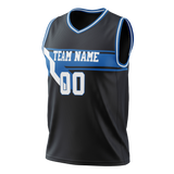 Custom Team Design Black & Blue Colors Design Sports Basketball Jersey BS00DM080120