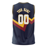 Custom Team Design Navy Blue & Maroon Colors Design Sports Basketball Jersey BS00DN011808