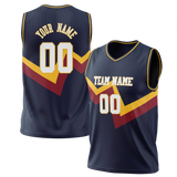 Custom Team Design Navy Blue & Maroon Colors Design Sports Basketball Jersey