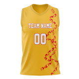 Custom Team Design Yellow & Red Colors Design Sports Basketball Jersey BS00DN021209