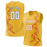 Custom Team Design Yellow & Red Colors Design Sports Basketball Jersey