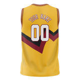 Custom Team Design Yellow & Maroon Colors Design Sports Basketball Jersey BS00DN031208