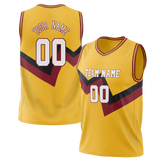 Custom Team Design Yellow & Maroon Colors Design Sports Basketball Jersey