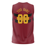 Custom Team Design Maroon & Yellow Colors Design Sports Basketball Jersey BS00DN040812