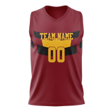 Custom Team Design Maroon & Yellow Colors Design Sports Basketball Jersey BS00DN040812