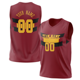 Custom Team Design Maroon & Yellow Colors Design Sports Basketball Jersey BS00DN040812