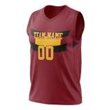 Custom Team Design Maroon & Yellow Colors Design Sports Basketball Jersey BS00DN040812