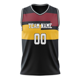 Custom Team Design Black & Maroon Colors Design Sports Basketball Jersey BS00DN070108