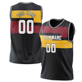 Custom Team Design Black & Maroon Colors Design Sports Basketball Jersey