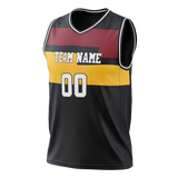 Custom Team Design Black & Maroon Colors Design Sports Basketball Jersey BS00DN070108