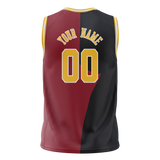 Custom Team Design Maroon & Black Colors Design Sports Basketball Jersey BS00DN080801