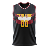 Custom Team Design Black & Maroon Colors Design Sports Basketball Jersey BS00DN090108