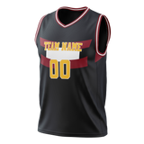 Custom Team Design Black & Maroon Colors Design Sports Basketball Jersey BS00DN090108