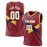 Custom Team Design Maroon & Navy Blue Colors Design Sports Basketball Jersey